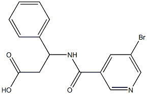 3-[(5-bromopyridin-3-yl)formamido]-3-phenylpropanoic acid Struktur