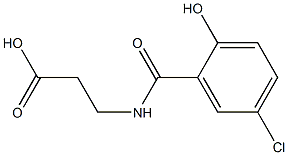 3-[(5-chloro-2-hydroxybenzoyl)amino]propanoic acid Struktur