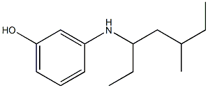 3-[(5-methylheptan-3-yl)amino]phenol Struktur