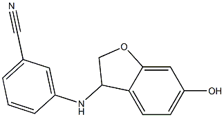 3-[(6-hydroxy-2,3-dihydro-1-benzofuran-3-yl)amino]benzonitrile Struktur