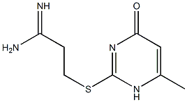 3-[(6-methyl-4-oxo-1,4-dihydropyrimidin-2-yl)sulfanyl]propanimidamide Struktur