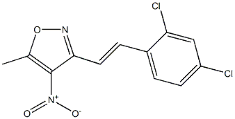 3-[(E)-2-(2,4-dichlorophenyl)vinyl]-5-methyl-4-nitroisoxazole Struktur