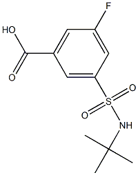 3-[(tert-butylamino)sulfonyl]-5-fluorobenzoic acid Struktur