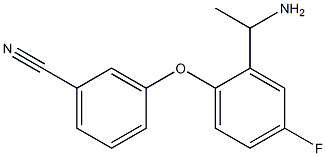 3-[2-(1-aminoethyl)-4-fluorophenoxy]benzonitrile Struktur