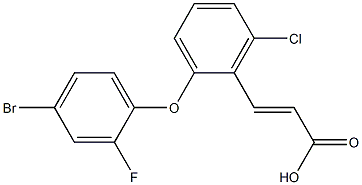 3-[2-(4-bromo-2-fluorophenoxy)-6-chlorophenyl]prop-2-enoic acid Struktur