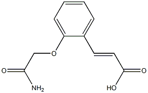 3-[2-(carbamoylmethoxy)phenyl]prop-2-enoic acid Struktur