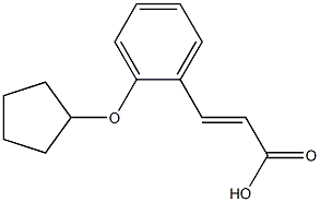 3-[2-(cyclopentyloxy)phenyl]prop-2-enoic acid Struktur