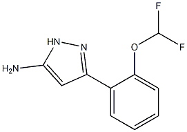 3-[2-(difluoromethoxy)phenyl]-1H-pyrazol-5-amine Struktur