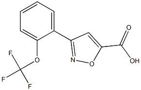 3-[2-(trifluoromethoxy)phenyl]-1,2-oxazole-5-carboxylic acid Struktur