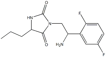 3-[2-amino-2-(2,5-difluorophenyl)ethyl]-5-propylimidazolidine-2,4-dione Struktur