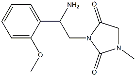 3-[2-amino-2-(2-methoxyphenyl)ethyl]-1-methylimidazolidine-2,4-dione Struktur