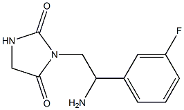 3-[2-amino-2-(3-fluorophenyl)ethyl]imidazolidine-2,4-dione Struktur