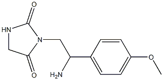 3-[2-amino-2-(4-methoxyphenyl)ethyl]imidazolidine-2,4-dione Struktur