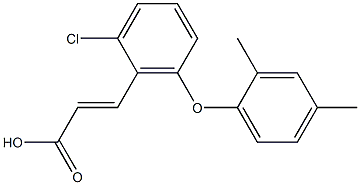 3-[2-chloro-6-(2,4-dimethylphenoxy)phenyl]prop-2-enoic acid Struktur