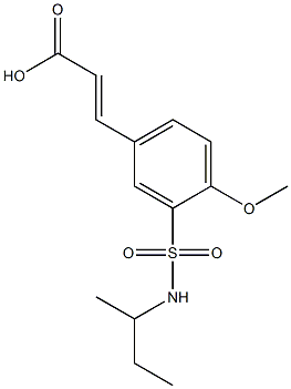 3-[3-(butan-2-ylsulfamoyl)-4-methoxyphenyl]prop-2-enoic acid Struktur