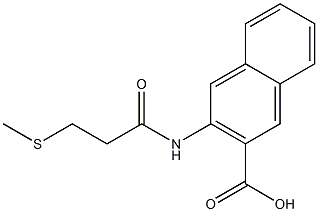 3-[3-(methylsulfanyl)propanamido]naphthalene-2-carboxylic acid Struktur