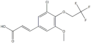 3-[3-chloro-5-methoxy-4-(2,2,2-trifluoroethoxy)phenyl]prop-2-enoic acid Struktur