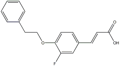 3-[3-fluoro-4-(2-phenylethoxy)phenyl]prop-2-enoic acid Struktur