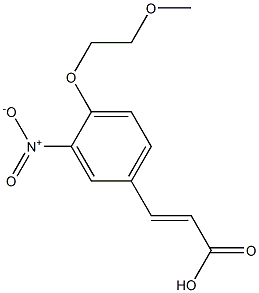 3-[4-(2-methoxyethoxy)-3-nitrophenyl]prop-2-enoic acid Struktur