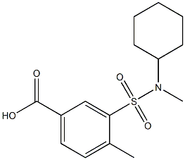 3-[cyclohexyl(methyl)sulfamoyl]-4-methylbenzoic acid Struktur