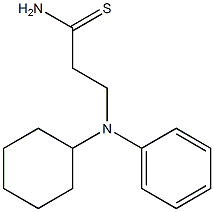 3-[cyclohexyl(phenyl)amino]propanethioamide Struktur