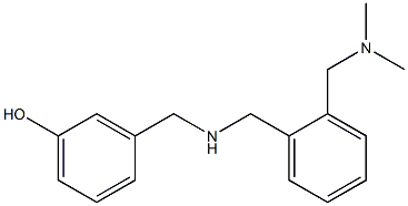 3-{[({2-[(dimethylamino)methyl]phenyl}methyl)amino]methyl}phenol Struktur