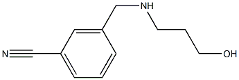 3-{[(3-hydroxypropyl)amino]methyl}benzonitrile Struktur