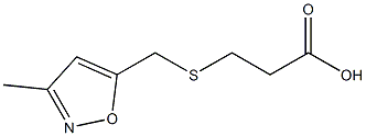 3-{[(3-methyl-1,2-oxazol-5-yl)methyl]sulfanyl}propanoic acid Struktur