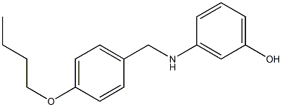 3-{[(4-butoxyphenyl)methyl]amino}phenol Struktur