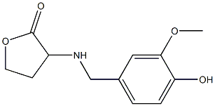 3-{[(4-hydroxy-3-methoxyphenyl)methyl]amino}oxolan-2-one Struktur