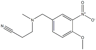 3-{[(4-methoxy-3-nitrophenyl)methyl](methyl)amino}propanenitrile Structure