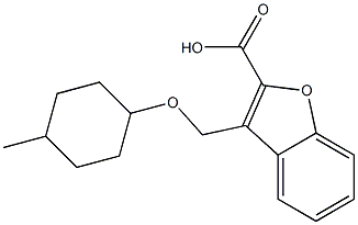 3-{[(4-methylcyclohexyl)oxy]methyl}-1-benzofuran-2-carboxylic acid Struktur