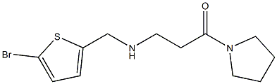 3-{[(5-bromothiophen-2-yl)methyl]amino}-1-(pyrrolidin-1-yl)propan-1-one Struktur