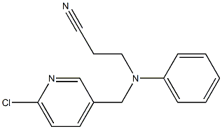 3-{[(6-chloropyridin-3-yl)methyl](phenyl)amino}propanenitrile Struktur