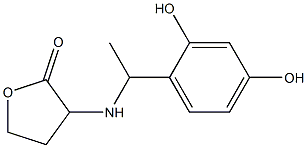 3-{[1-(2,4-dihydroxyphenyl)ethyl]amino}oxolan-2-one Struktur