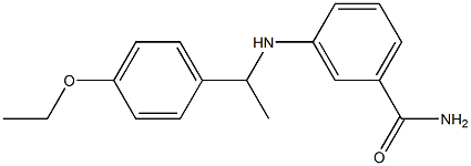 3-{[1-(4-ethoxyphenyl)ethyl]amino}benzamide Struktur