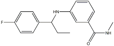 3-{[1-(4-fluorophenyl)propyl]amino}-N-methylbenzamide Struktur