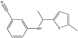 3-{[1-(5-methylthiophen-2-yl)ethyl]amino}benzonitrile Struktur