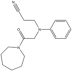 3-{[2-(azepan-1-yl)-2-oxoethyl](phenyl)amino}propanenitrile Struktur