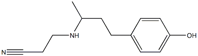 3-{[4-(4-hydroxyphenyl)butan-2-yl]amino}propanenitrile Struktur