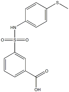 3-{[4-(methylsulfanyl)phenyl]sulfamoyl}benzoic acid Struktur