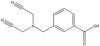 3-{[bis(cyanomethyl)amino]methyl}benzoic acid Struktur