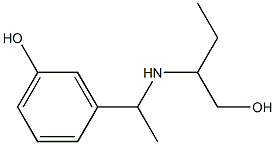 3-{1-[(1-hydroxybutan-2-yl)amino]ethyl}phenol Struktur