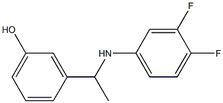 3-{1-[(3,4-difluorophenyl)amino]ethyl}phenol Struktur