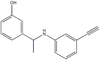 3-{1-[(3-ethynylphenyl)amino]ethyl}phenol Struktur