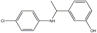 3-{1-[(4-chlorophenyl)amino]ethyl}phenol Struktur