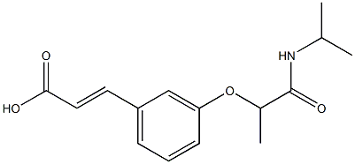 3-{3-[1-(propan-2-ylcarbamoyl)ethoxy]phenyl}prop-2-enoic acid Struktur