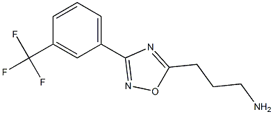 3-{3-[3-(trifluoromethyl)phenyl]-1,2,4-oxadiazol-5-yl}propan-1-amine Struktur