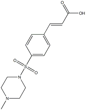 3-{4-[(4-methylpiperazine-1-)sulfonyl]phenyl}prop-2-enoic acid Struktur