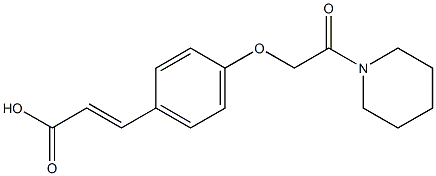 3-{4-[2-oxo-2-(piperidin-1-yl)ethoxy]phenyl}prop-2-enoic acid Struktur